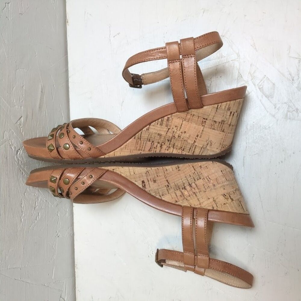 Abeo LENA Biosystem Sandals Womens 10 Brown Leather Strap Strappy Hook Loop - Picture 5 of 8